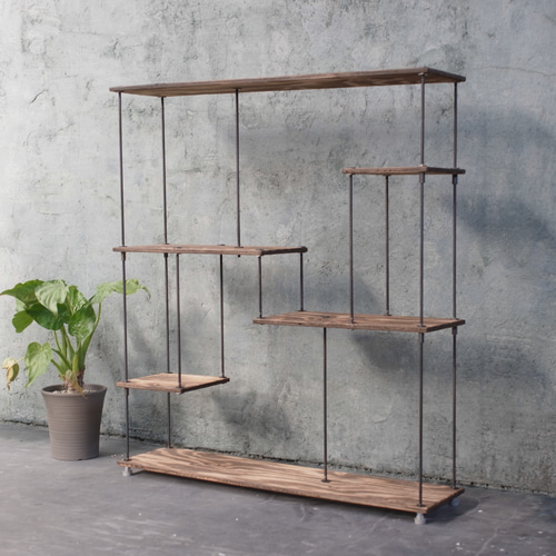 棚　鉄枠　アンティーク 即納】wood iron shelf 1040*910*225 アイアン シェルフ ディスプレイ