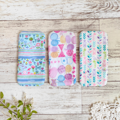 小さなポケットに入るハーフハンカチ☆3枚セット(女の子A)ダブルガーゼ