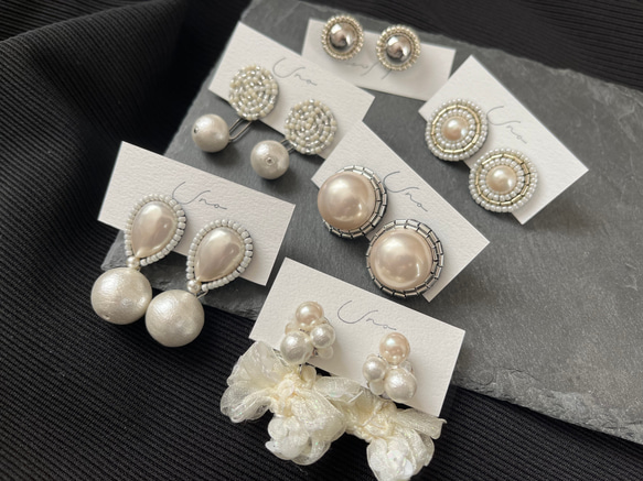 pearl ×pearl beads ピアス・イヤリング 8枚目の画像