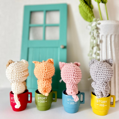 子猫ちゃんのバッグチャーム♡ストラップ♡アートドール♡ぬいぐるみ♡お花♡レース♡ ece1b75d3a50067821ce2fdfe7a2d9