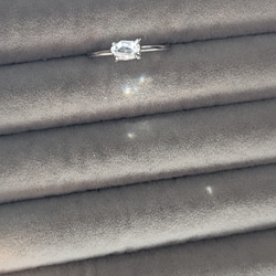 ハーキマーダイヤモンド　SV925　リング　アメリカ　ニューヨークハーキマー産　AAA　Creema限定 2枚目の画像