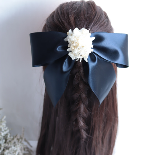 ヘッドドレス オーダーページ カラーオーダー】大きなワインレッドリボンのヘッドドレス