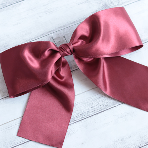 カラーオーダー】大きなワインレッドリボンのヘッドドレス