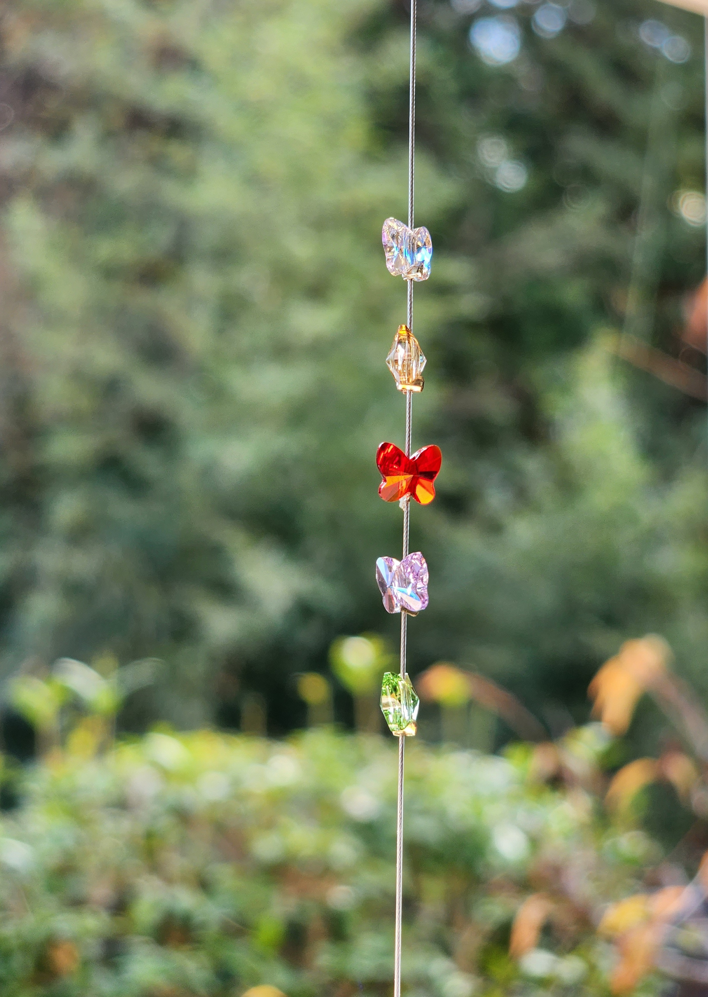 サンキャッチャー「バイオレットのビーズのお花♡」