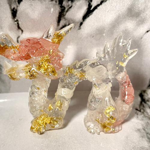 受注生産】天然石1種類 龍のオルゴナイト 龍神オルゴナイト 龍の
