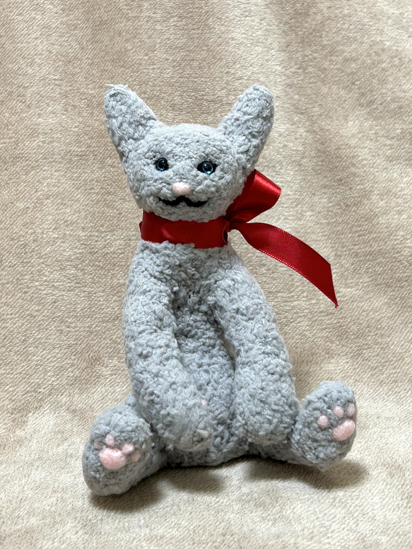 猫⭐︎グレー⭐︎羊毛フェルト⭐︎毛糸 7枚目の画像