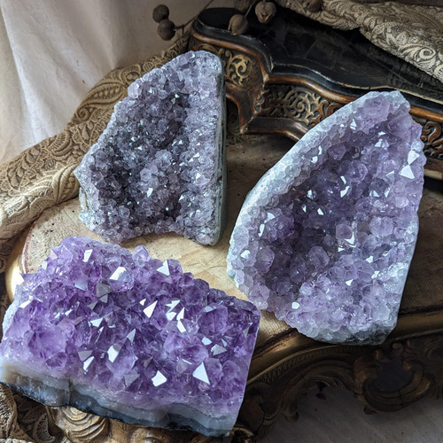 Amethyst 】アメジスト原石（No,3）｜クラスター｜553g｜鉱物標本