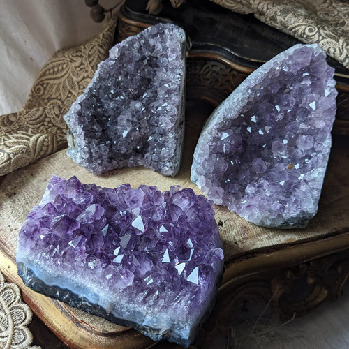 Amethyst 】アメジスト原石（No,3）｜クラスター｜553g｜鉱物標本