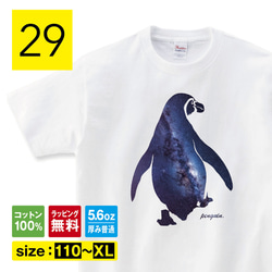 ペンギン Tシャツ ペンギンtシャツ ペンギン グッズ 服 マーク 子供服 パジャマ 宇宙 宇宙柄 動物 アニマル 1枚目の画像