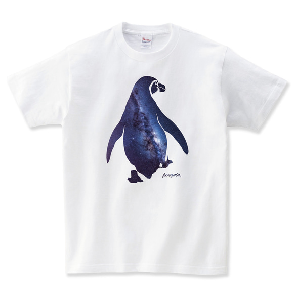 ペンギン Tシャツ ペンギンtシャツ ペンギン グッズ 服 マーク 子供服 パジャマ 宇宙 宇宙柄 動物 アニマル 4枚目の画像