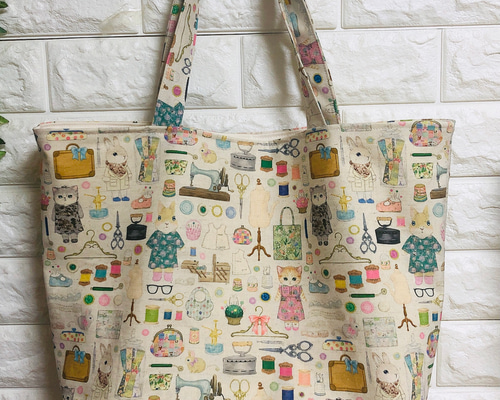 yukiemon ハンドメイド　ビッグトートバック＆巾着トートバック　①別口分 yukiemon ハンドメイド ビッグトートバック＆巾着トートバック