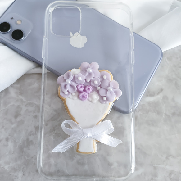 アイシングクッキー風 ブーケ 花束 スマホケース iPhoneケース Android カバー フェイクアイシングクッキー 15枚目の画像