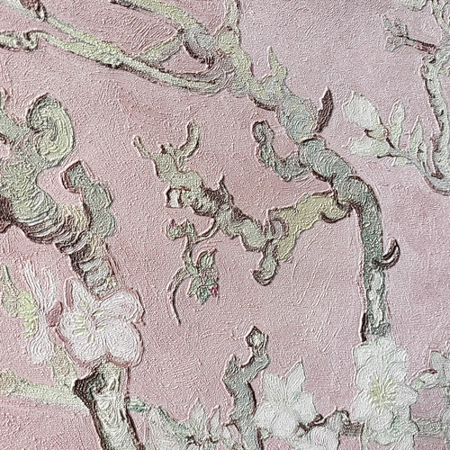 ゴッホ アートパネル M8 ピンク 桜 花 花咲くアーモンドの木の枝