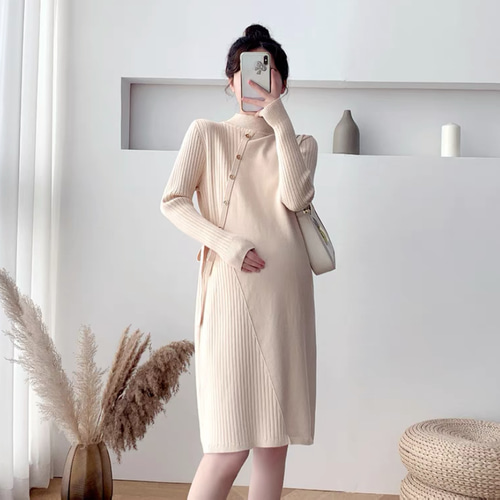 ワンピースマタニティ） マタニティワンピース/妊婦ワンピース/マタニティ服/ ニットワンピース