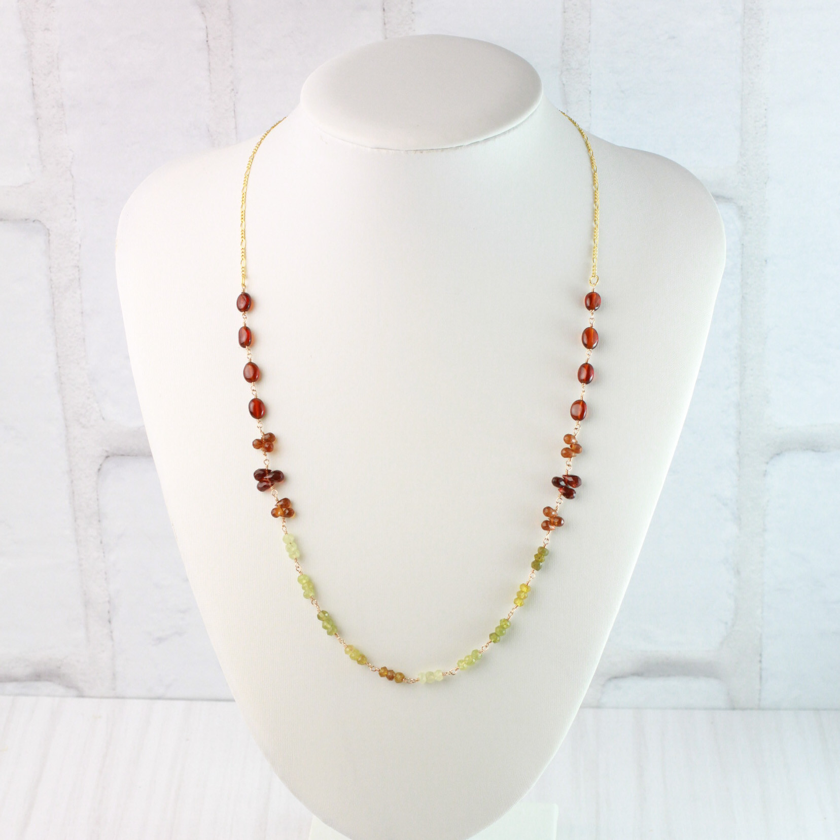 【１個限定】ガーネット（ヘソナイト、ツァボライト、パイロープ）ネックレス