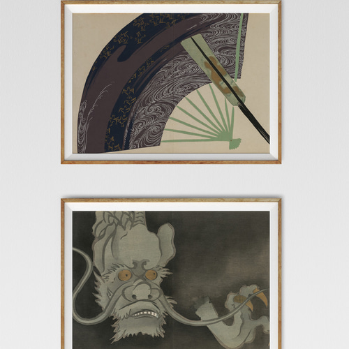 NO.531】雲龍図日本画アートポスター☆干支水墨画和柄浮世絵
