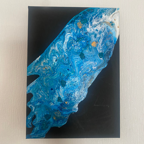 絵画　アクリル画　アート　インテリア　雑貨 アートパネル 水 魚 インテリアパネル インテリア雑貨 雑貨 壁掛け