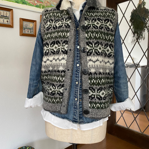 カウチンベスト ニットベスト （中古・古着通販】CANADIAN SWEATER 