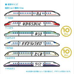 お名前ワッペン　新幹線 連結 5枚目の画像