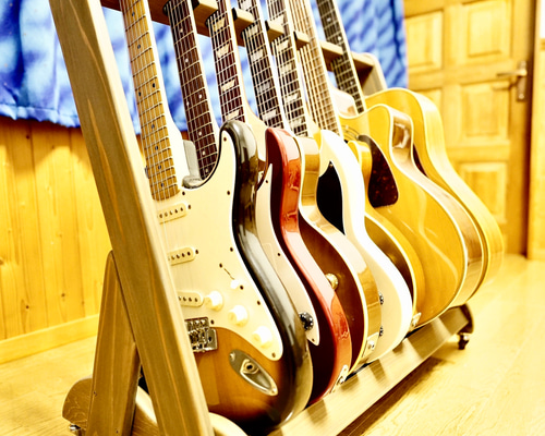 ギタースタンド アイアン製 ハンドメイド ４本 ギタースタンド アイアン製 ハンドメイド 4本