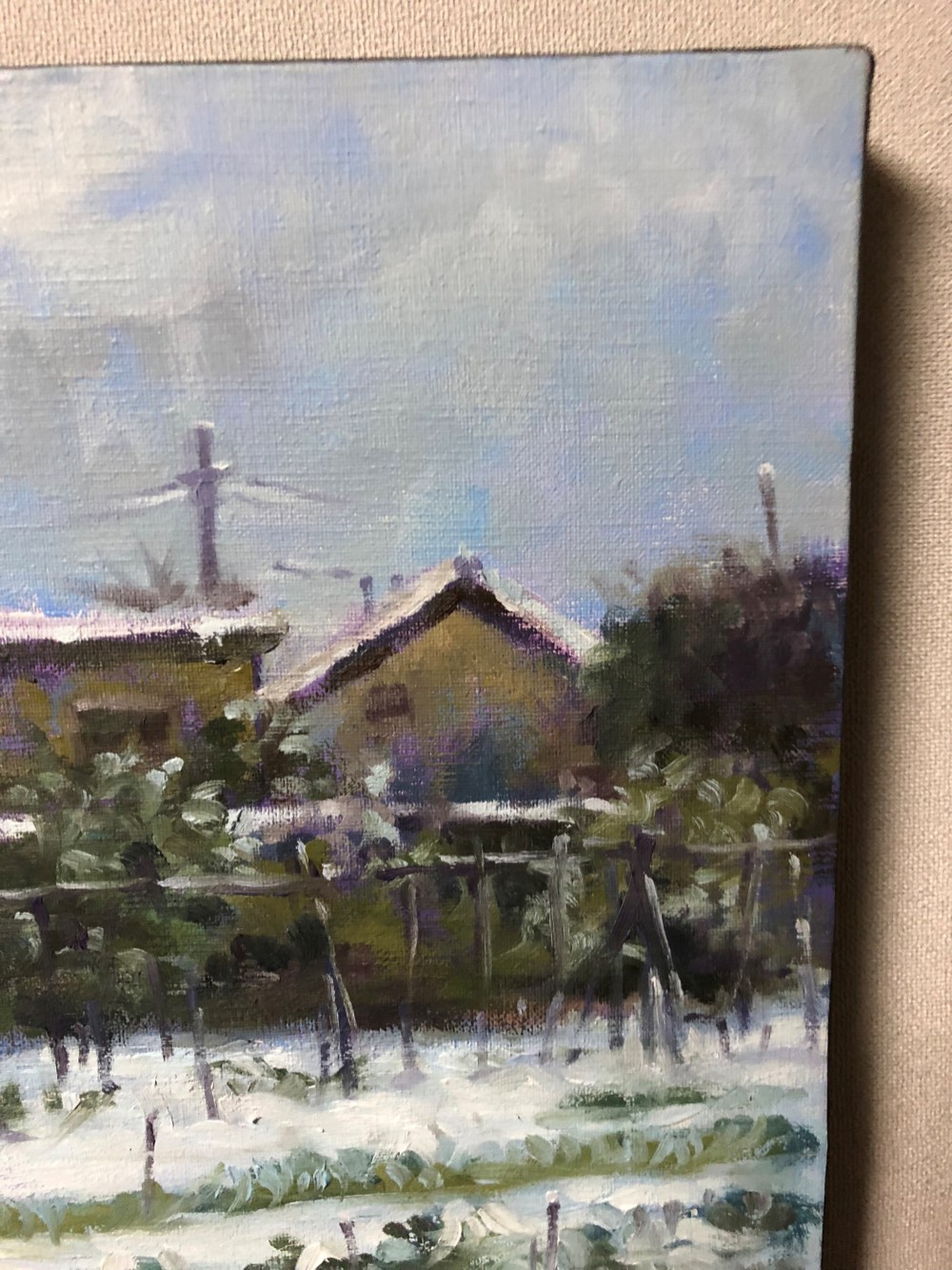 水彩アート「初雪」1点物、手描き、真筆 【公式通販】