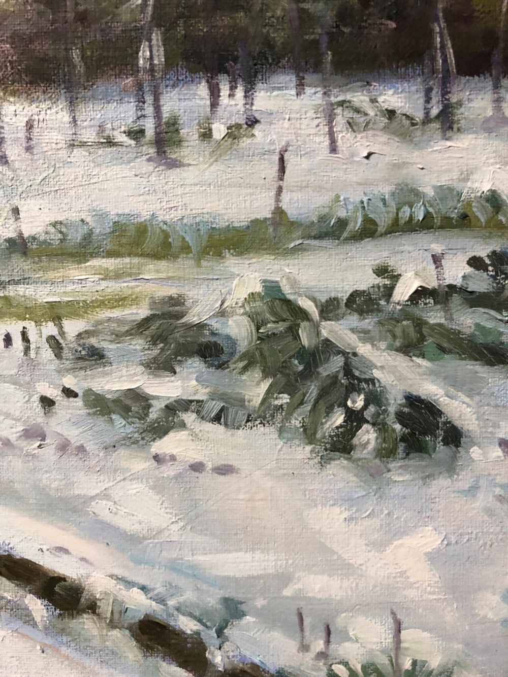 水彩アート「初雪」1点物、手描き、真筆 【公式通販】