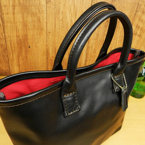 ☆受注生産☆一番人気の赤レッド裏地×定番黒スムースの ☆受注生産☆一番人気の赤レッド裏地×定番黒スムースの
