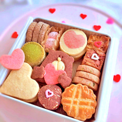 【期間限定】バレンタインクッキー缶(大) 1枚目の画像