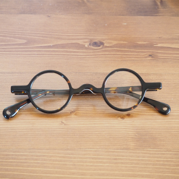 文豪の小さな丸眼鏡｜鼈甲｜老眼鏡・近視用・乱視用・遠近両用・サングラスとして作成OK 2枚目の画像