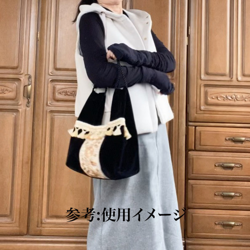 トルコ刺繍リボン(ブルー)のハンドバッグ♥︎ショルダーバッグ