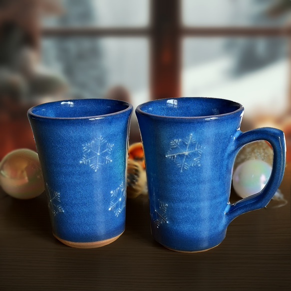 陶器】雪の結晶のマグカップ マグカップ 心司窯 通販 17091164｜Creema
