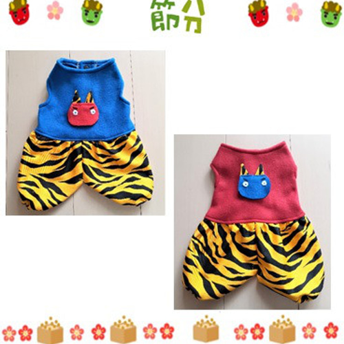 犬服 節分 赤鬼さんのワンピース 小型犬 猫ちゃん用 再販 送料無料