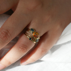 K10製　メキシコオパールとダイヤモンドのリング 6枚目の画像