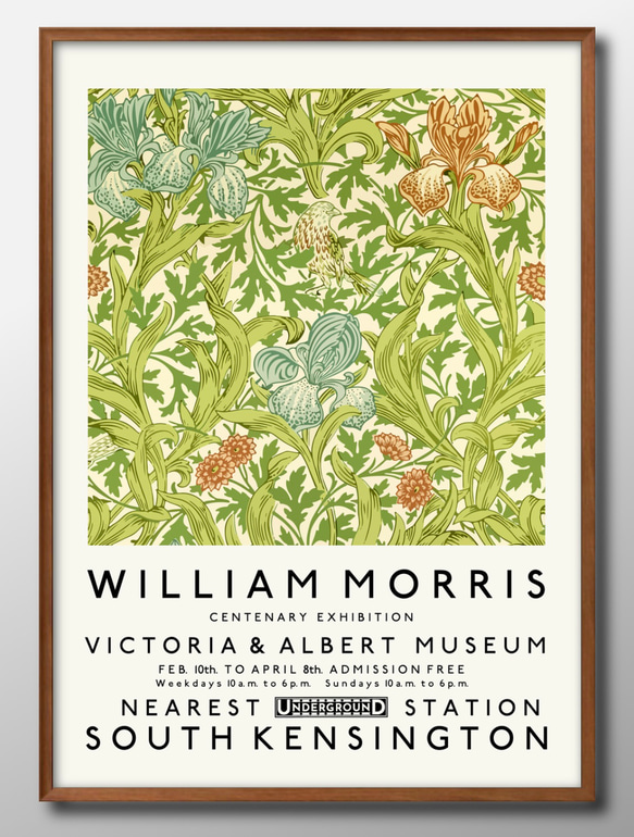 11257■アートポスター　絵画　A3サイズ『ウィリアム・モリス』イラスト　デザイン　上級マット紙　北欧 1枚目の画像