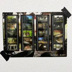 廃墟写真ネガ風 クリアしおり 4種セット しおり・ブックマーク いずみ