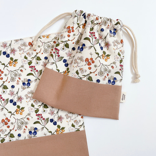 ハンドメイド　オーダー　マーガレット　ランチョンマット　巾着袋　など ハンドメイドオーダーマーガレットランチョンマット巾着袋など