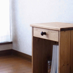 ※Sunni様ご予約品＊#79.1drawer side/night table (d.wt/tkbr) 3枚目の画像