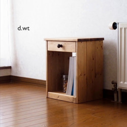 ※Sunni様ご予約品＊#79.1drawer side/night table (d.wt/tkbr) 1枚目の画像