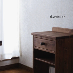 ※Sunni様ご予約品＊#79.1drawer side/night table (d.wt/tkbr) 2枚目の画像