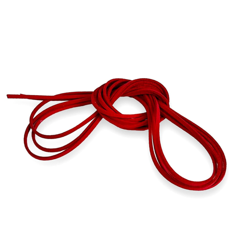 スエード紐 5m 太さ 2.5mm レッド 平紐 平ひも 平コード ひも 紐