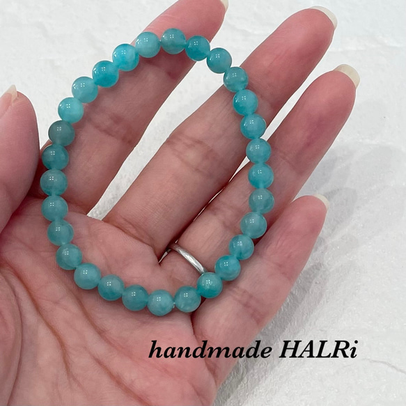 天然石ブレスレット322◇モザンビーク産アマゾナイト ブレスレット  