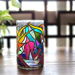 『琉球やんばる』グラスアート花瓶 2枚目の画像
