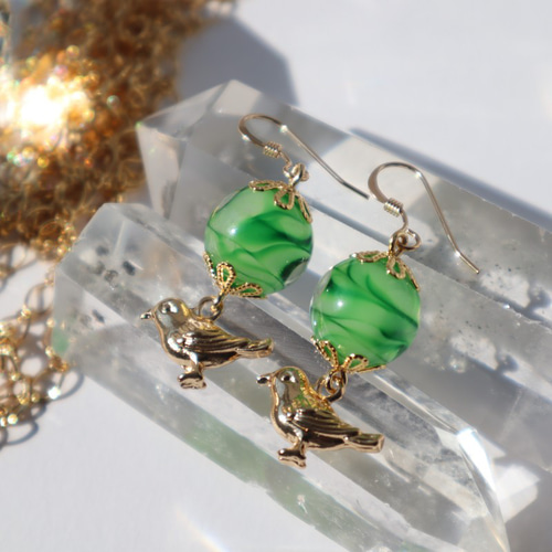 カメヲ ピアス 14kgf ハンドメイド カメヲ ピアス 14kgf ハンドメイド