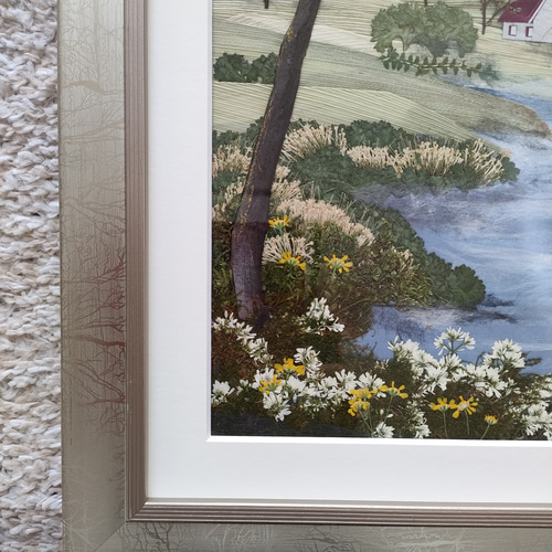 押し花で描く風景画》*押し花*風景*ご褒美*自然*プレゼント*心が