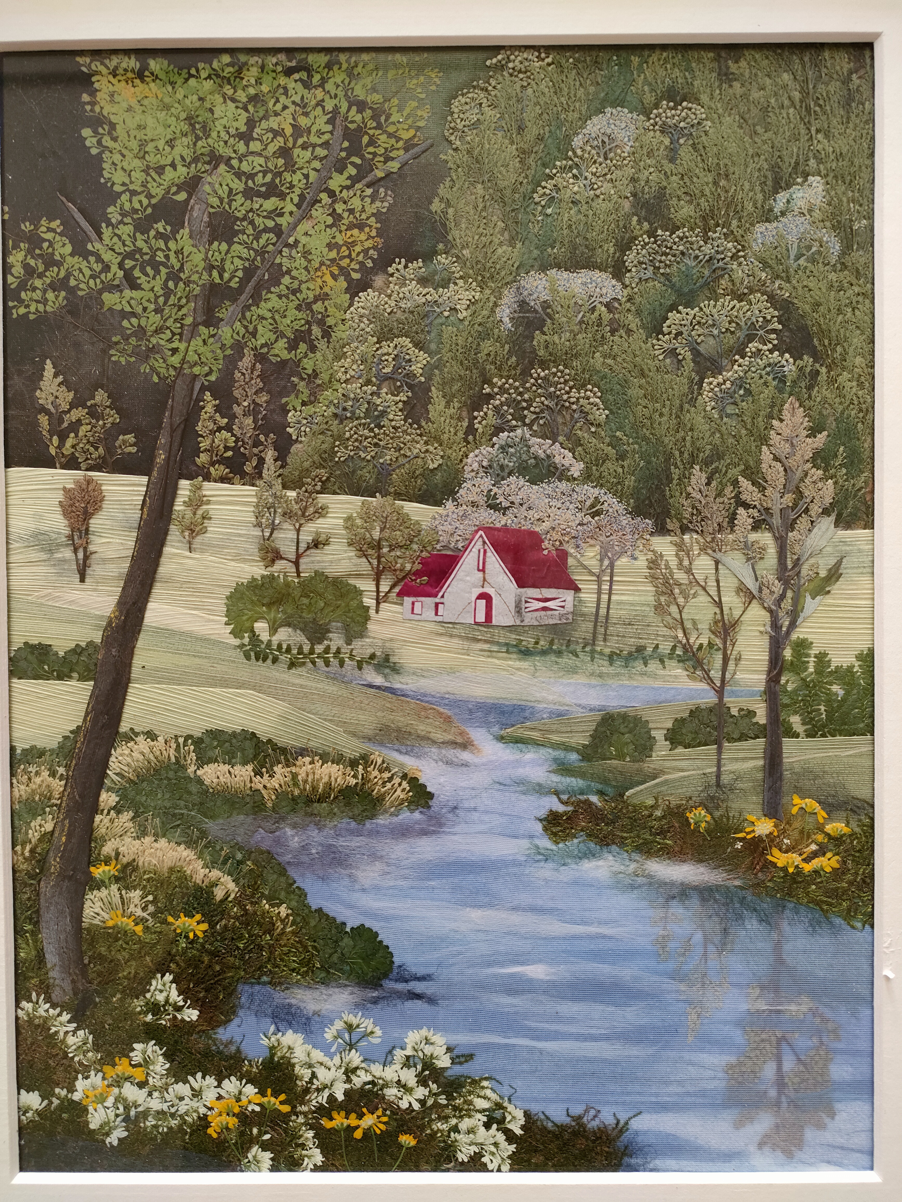 押し花で、作った風景 押し花で作る風景画 - YouTube