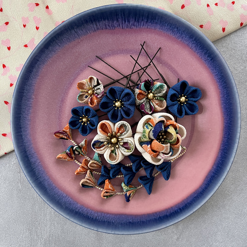 初心者さん向け！つまみ細工製作キット【七五三や成人式に】レトロ