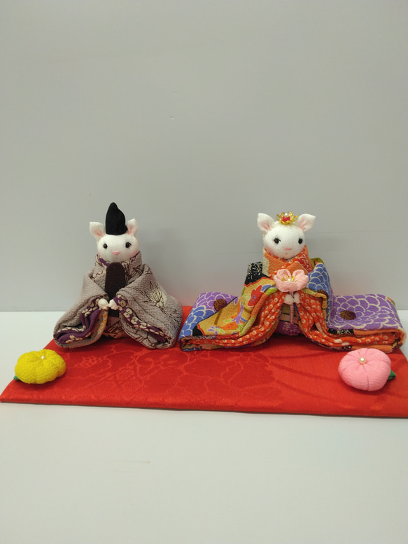 縮緬細工 猫の雛人形 ひな人形・雛飾り haru2976 通販 17092464
