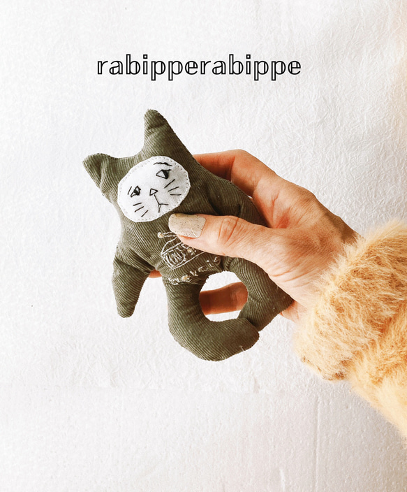 ラジオde体操　こまり顔猫　ぬいぐるみ　３匹セット　刺繍　送料無料　rabippe 7枚目の画像