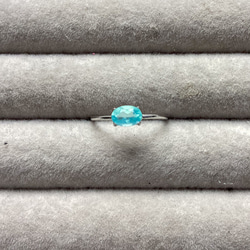 [十月生日石] 秘魯藍蛋白石戒指 SV925 均碼 AAA 級 6 x 4 毫米 第6張的照片
