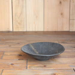 シラカバの浅鉢（黒）②〈ガラスコーティング〉【1100】 1枚目の画像
